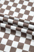 Checkered Print Buttoned Crew Neck Wide Leg Jumpsuit